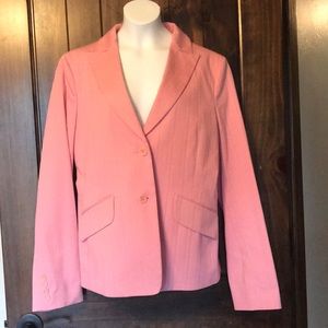 BCBG MAXAZRIA Pink/Blue Striped Suit